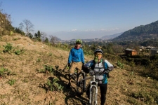 Riders enjoying the organic veges in the village of Bhaktapur...